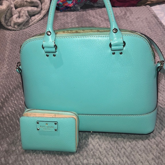 Kate Spade Teal Purse & Wallet - Picture 4 of 4